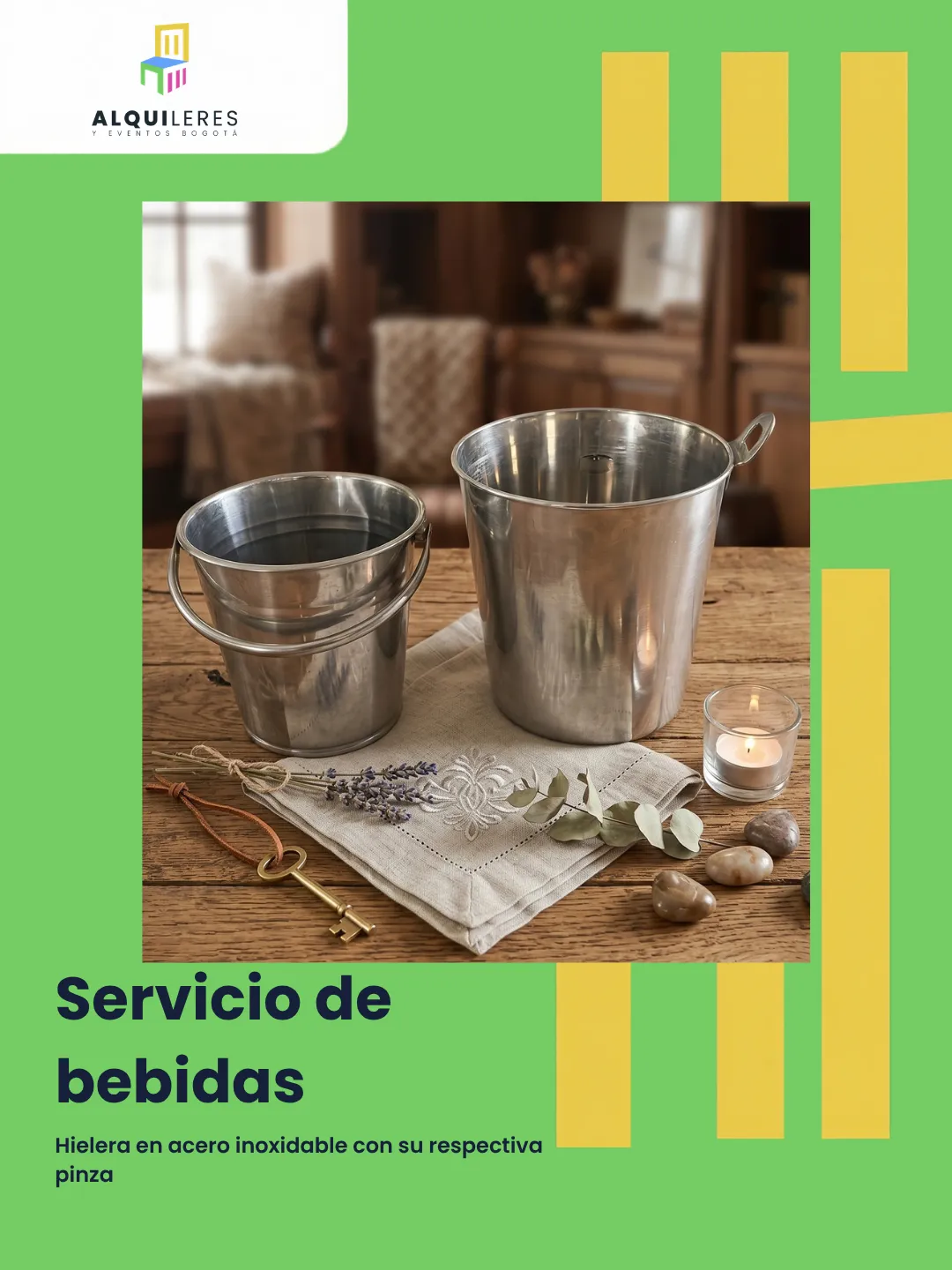 Hieleras en acero inoxidable de dos tamaños